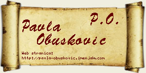 Pavla Obušković vizit kartica